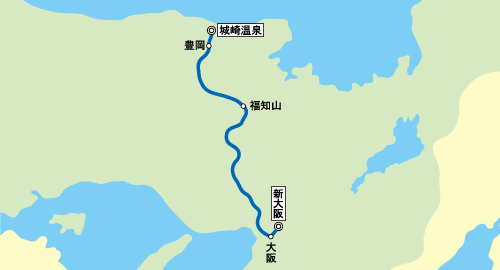 特急こうのとり287系走行線区