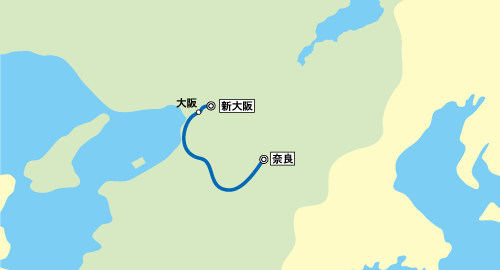 特急らくラクやまと287系走行線区